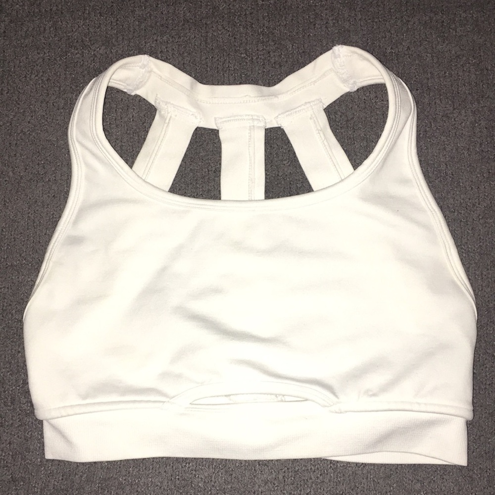 Alphalete Trinity Sport Bra, size SMALL shade White